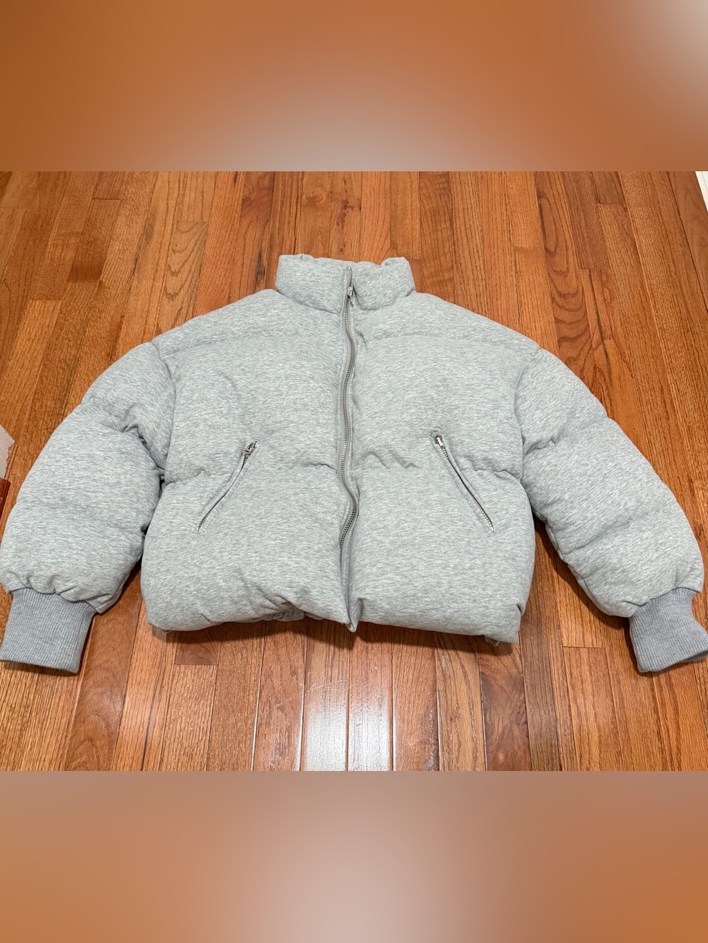 Edikted Women's Heather Gray Puffer Jacket